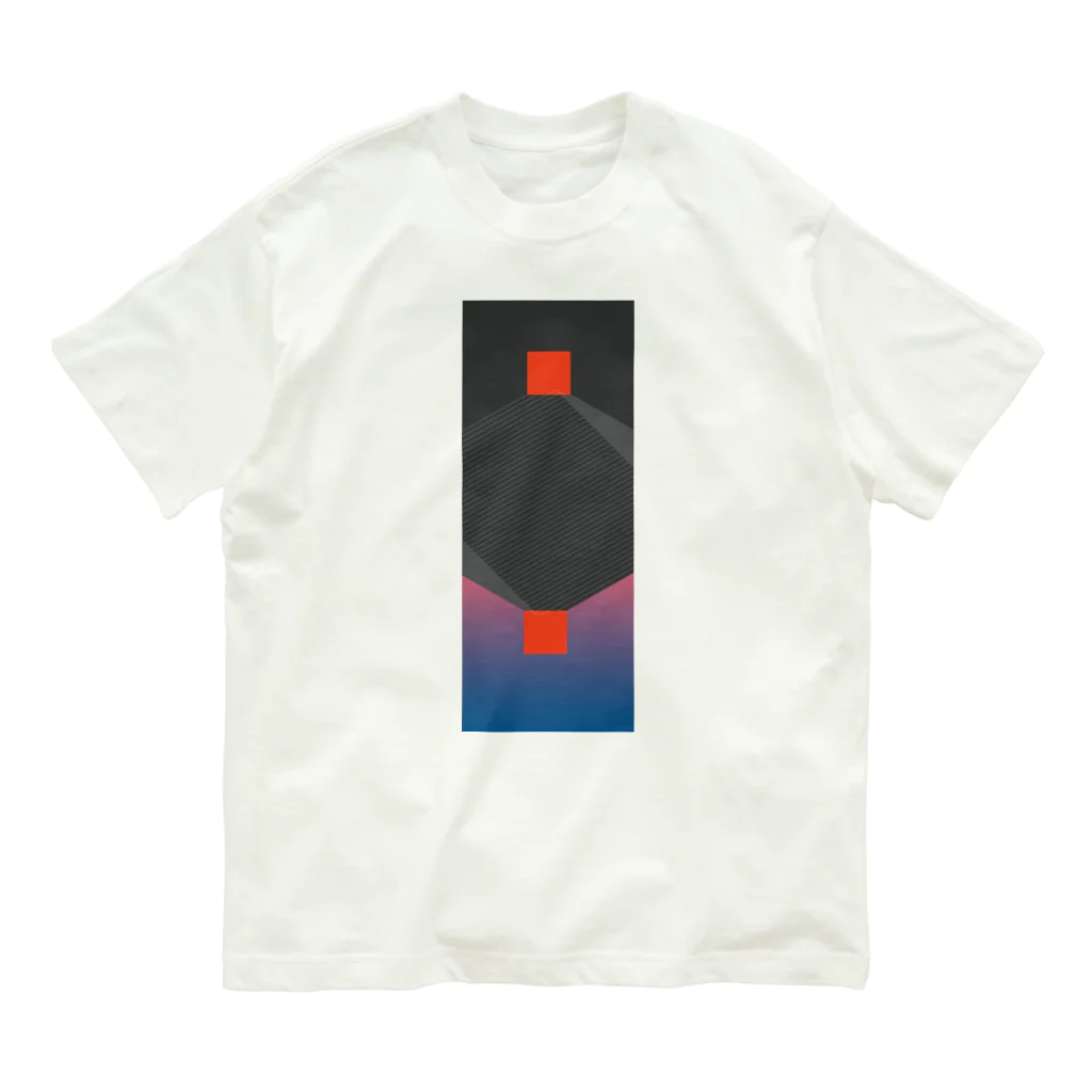 オレンジ色の反射したUMEBOSHI オーガニックコットンTシャツ