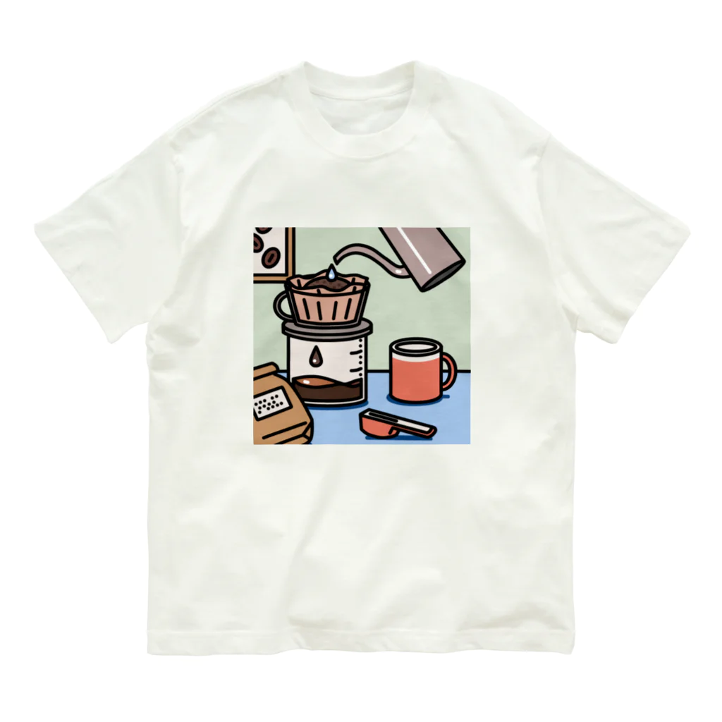 サタケ商店🐅🍛のハンドドリップコーヒー Organic Cotton T-Shirt