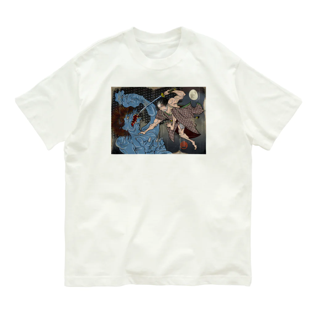 nidan-illustrationの"武者絵" 1-#1 オーガニックコットンTシャツ