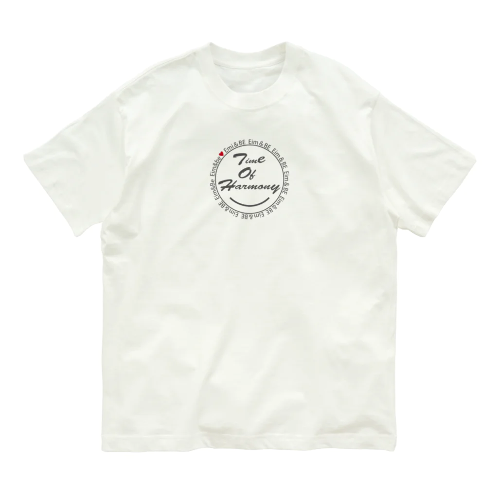 Eim&BeのTime of harmony(グレーロゴ✖️赤ハート) オーガニックコットンTシャツ