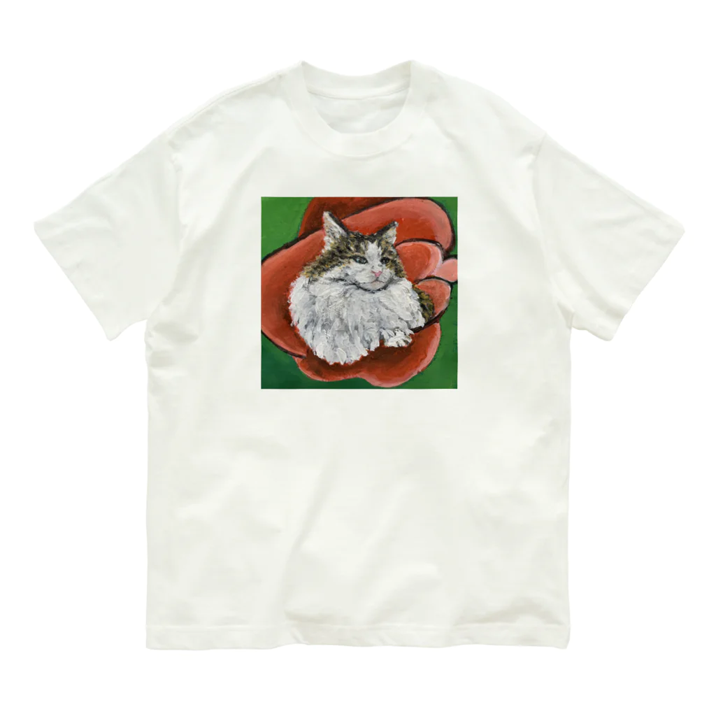 aomanecoのきれいなねこ オーガニックコットンTシャツ