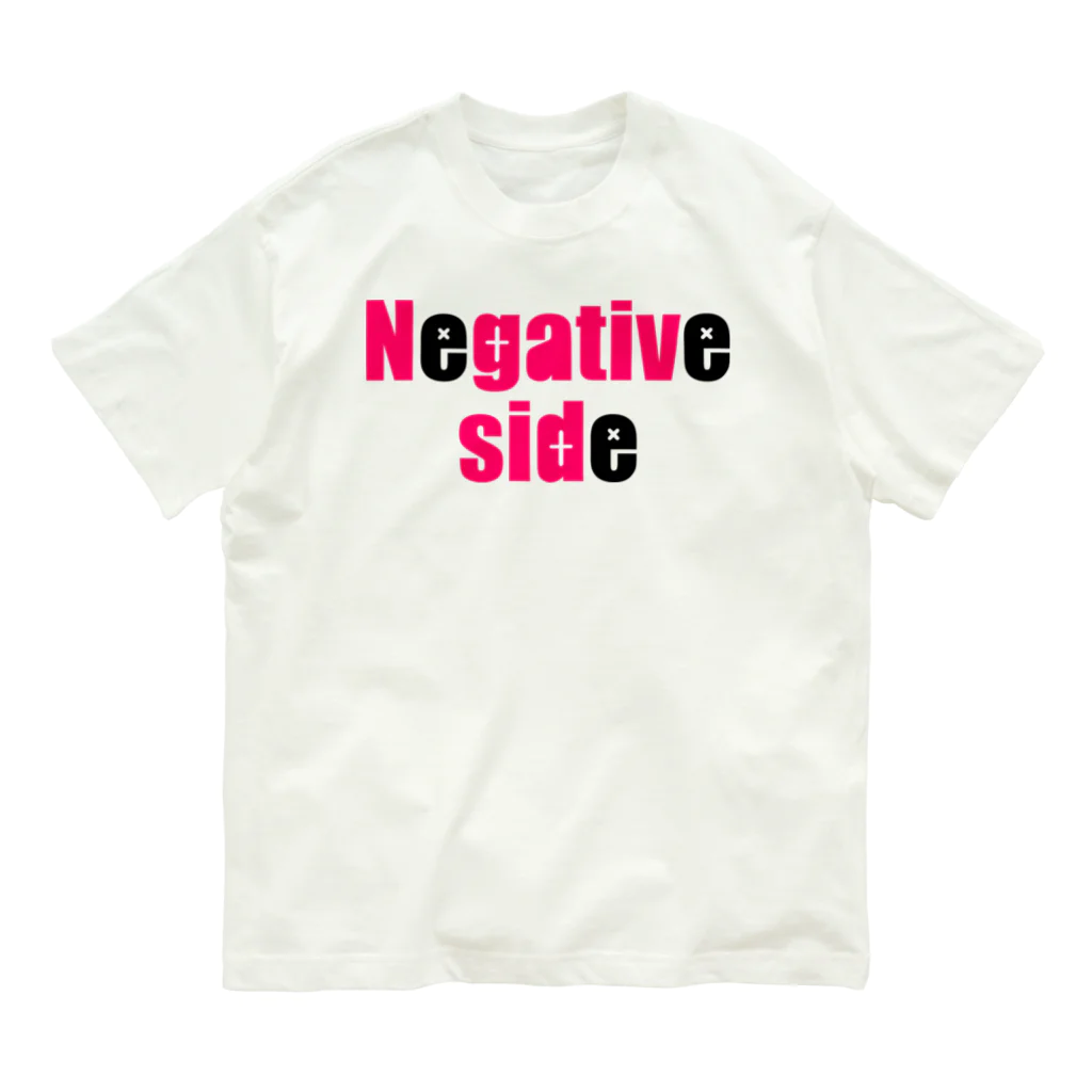 Negative sideのNegative side オーガニックコットンTシャツ