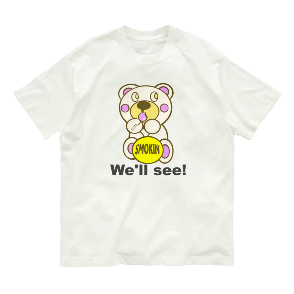 オリジナルデザインTシャツ　SMOKIN'の飴ちゃんモクモックマ 白 Organic Cotton T-Shirt