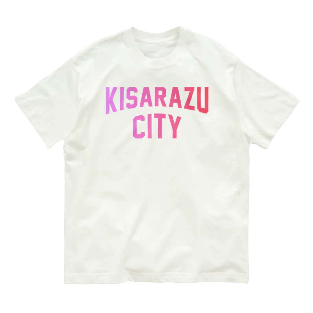 JIMOTOE Wear Local Japanの木更津市 KISARAZU CITY ロゴピンク Organic Cotton T-Shirt