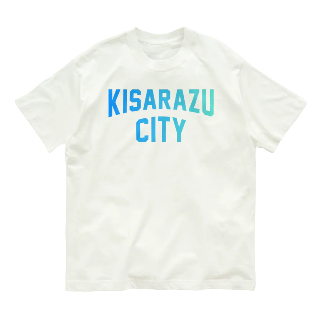 JIMOTOE Wear Local Japanの木更津市 KISARAZU CITY ロゴブルー Organic Cotton T-Shirt