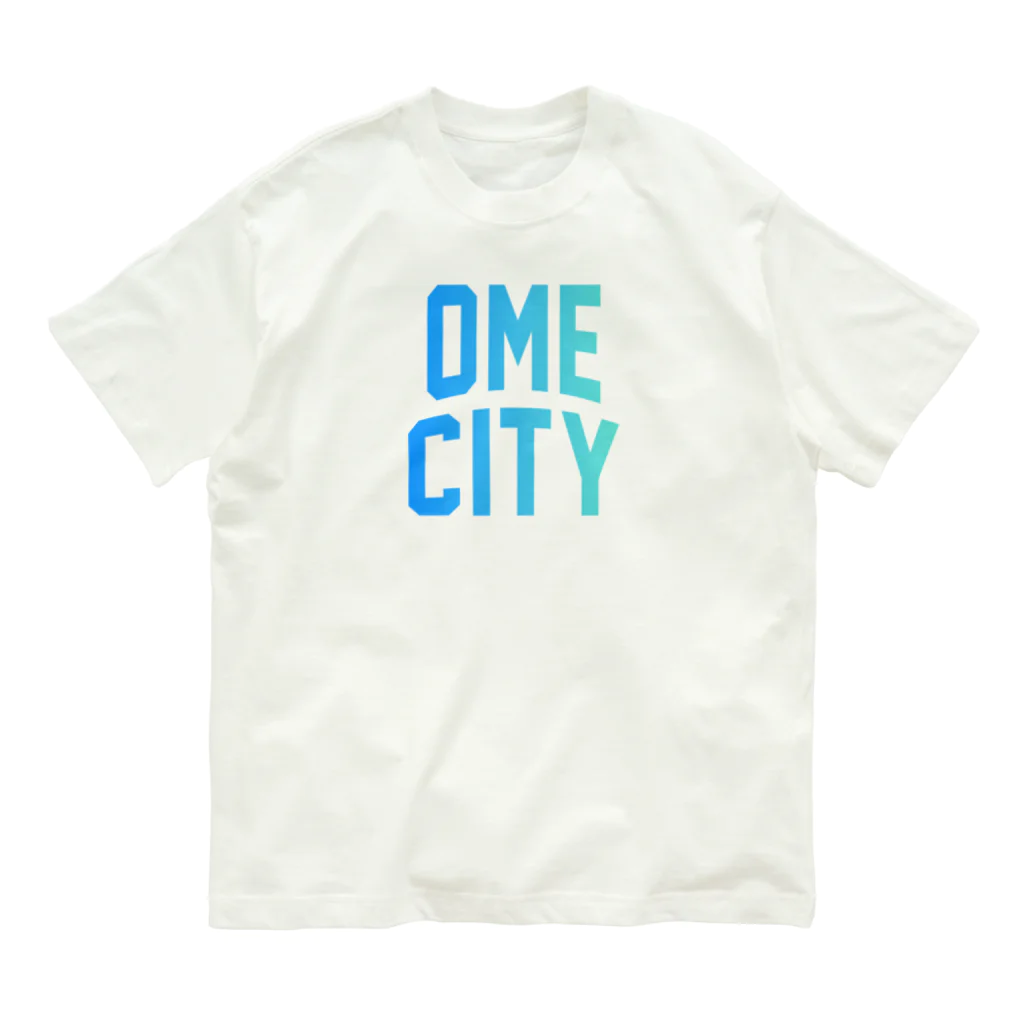 JIMOTOE Wear Local Japanの青梅市 OME CITY ロゴブルー Organic Cotton T-Shirt