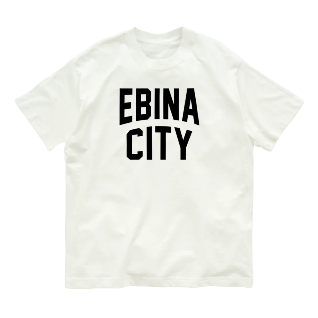 JIMOTOE Wear Local Japanの海老名市 EBINA CITY ロゴブラック Organic Cotton T-Shirt