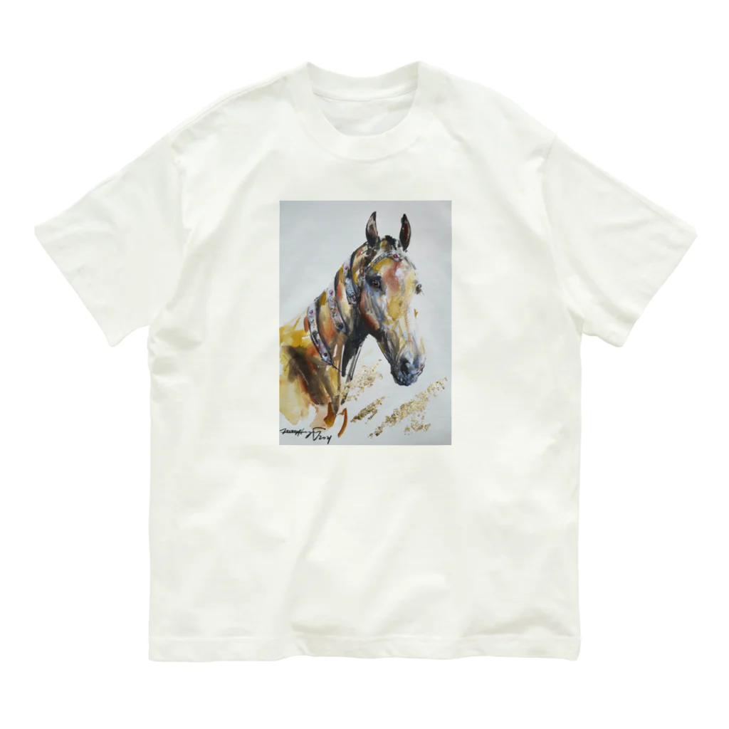 永久凍土の国の白夜の黄金の馬２０２１ Organic Cotton T-Shirt