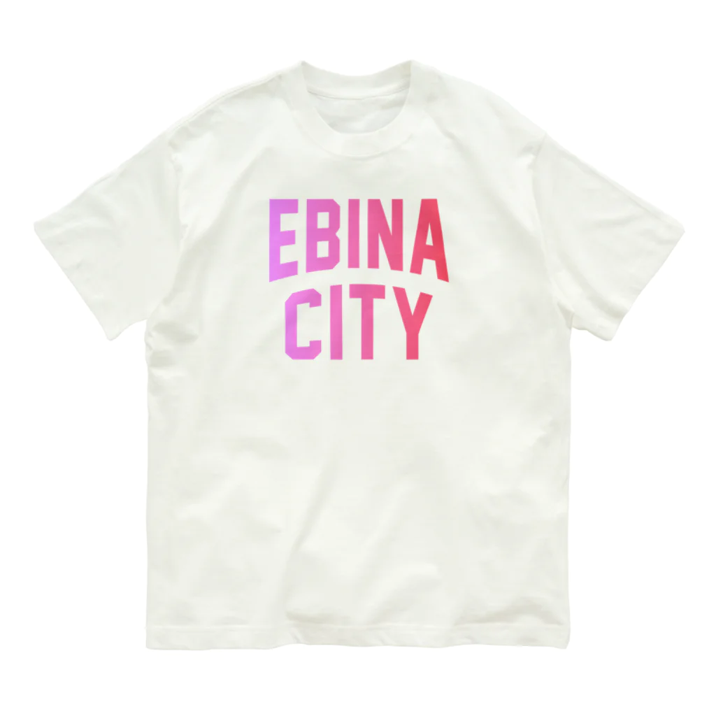 JIMOTOE Wear Local Japanの海老名市 EBINA CITY ロゴピンク Organic Cotton T-Shirt