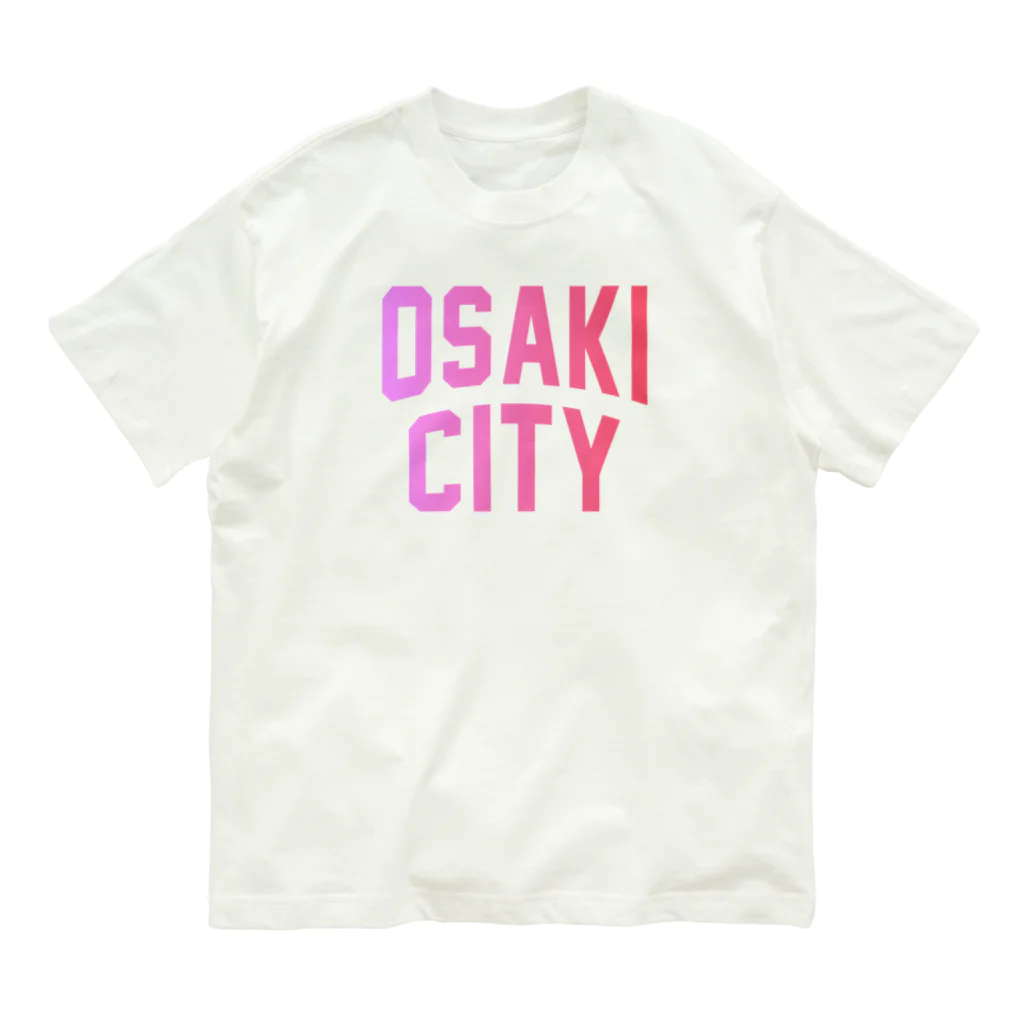 JIMOTOE Wear Local Japanの大崎市 OSAKI CITY　ロゴピンク Organic Cotton T-Shirt