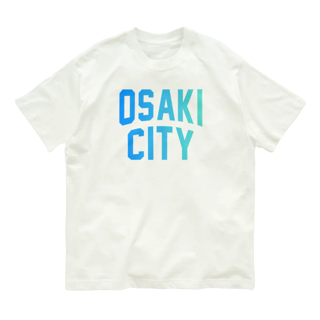 JIMOTO Wear Local Japanの大崎市 OSAKI CITY　ロゴブルー Organic Cotton T-Shirt