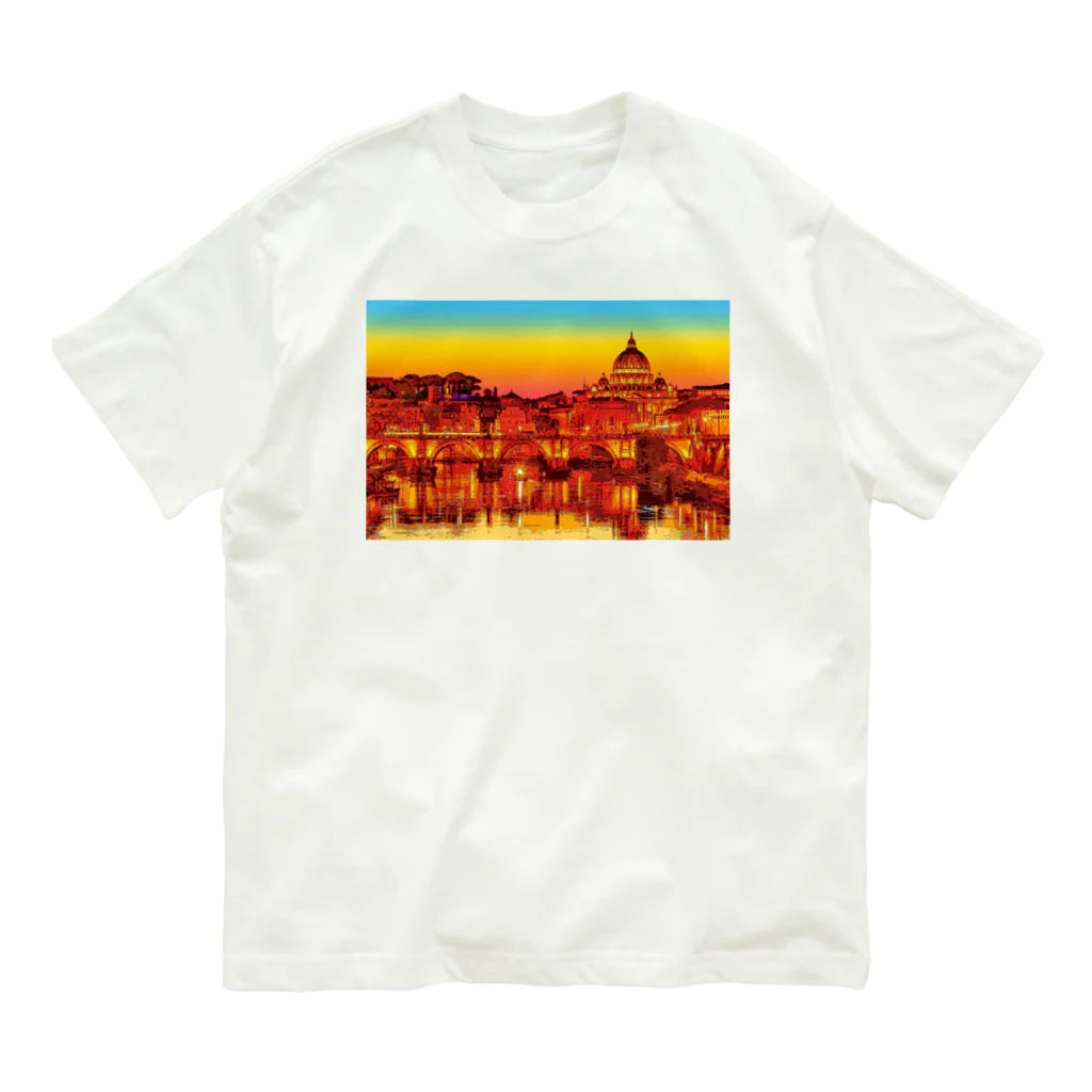 GALLERY misutawoのイタリア ローマの夕暮れ Organic Cotton T-Shirt