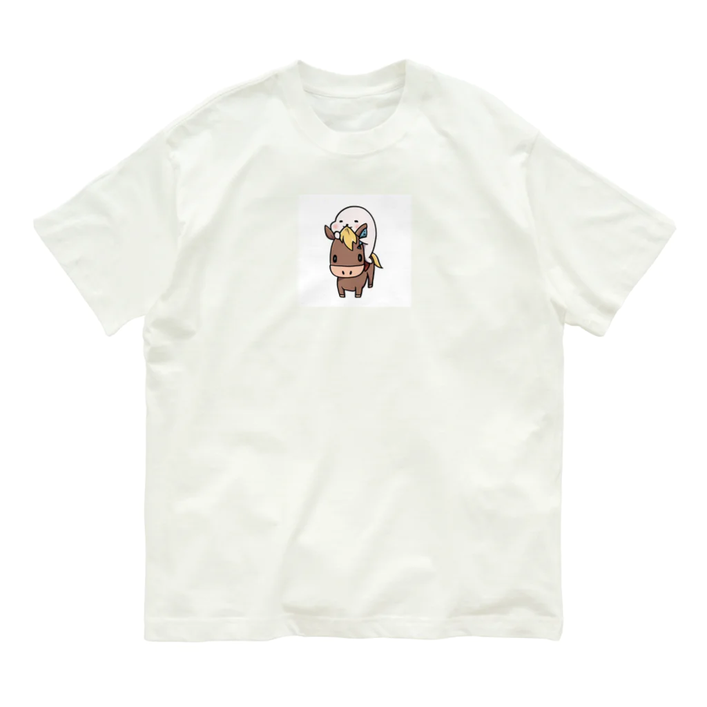 玉嶋亮 競馬の教科書 著者のたまちゃん オーガニックコットンTシャツ