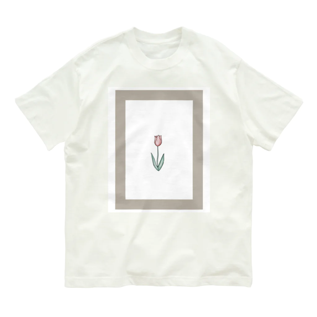 肉だんごのチューリップ グレージュ Organic Cotton T-Shirt