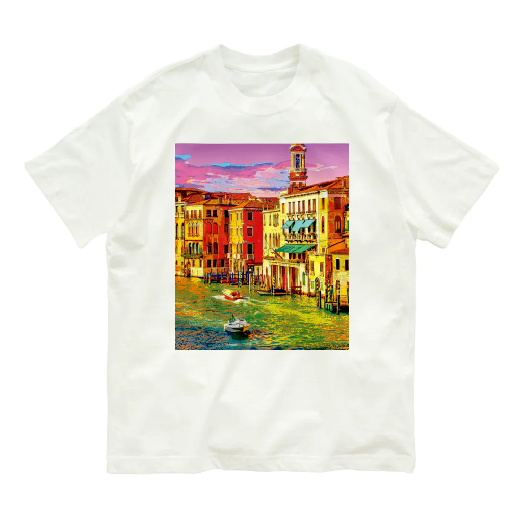 GALLERY misutawoのイタリア ヴェネツィアの夕暮れ Organic Cotton T-Shirt