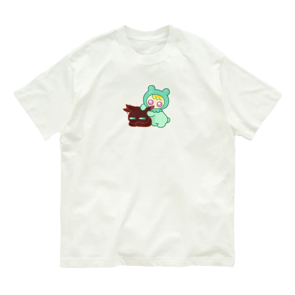 ユタカのてでべびちゃんショップのちゅぱられキャット02 Organic Cotton T-Shirt