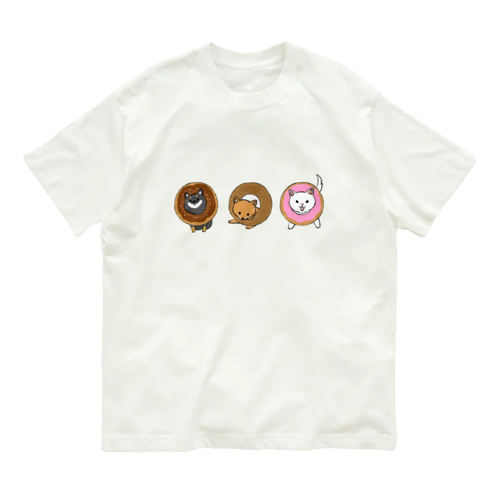 ともえのえ - 柴犬とか動物色々のShiba Donut Organic Cotton T-Shirt