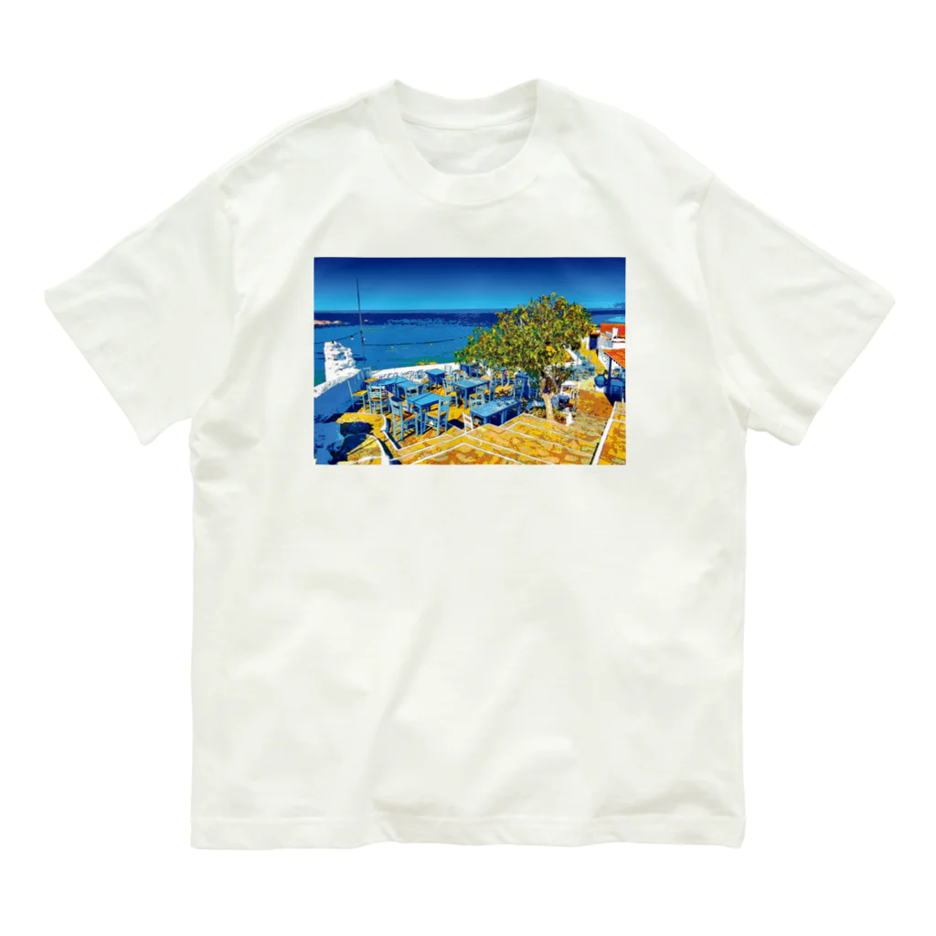 GALLERY misutawoのギリシャ スコペロス島 Organic Cotton T-Shirt