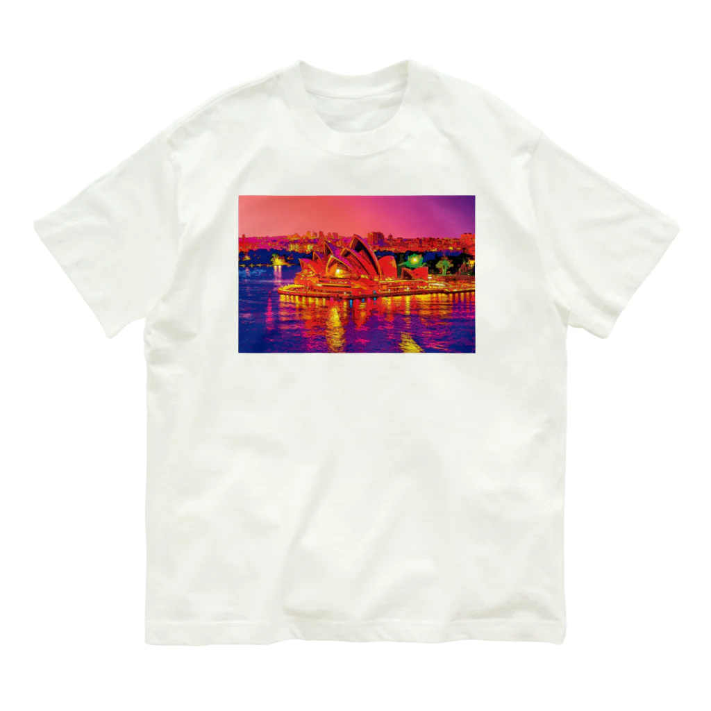 GALLERY misutawoのシドニー 夕焼けに染まるオペラハウス Organic Cotton T-Shirt