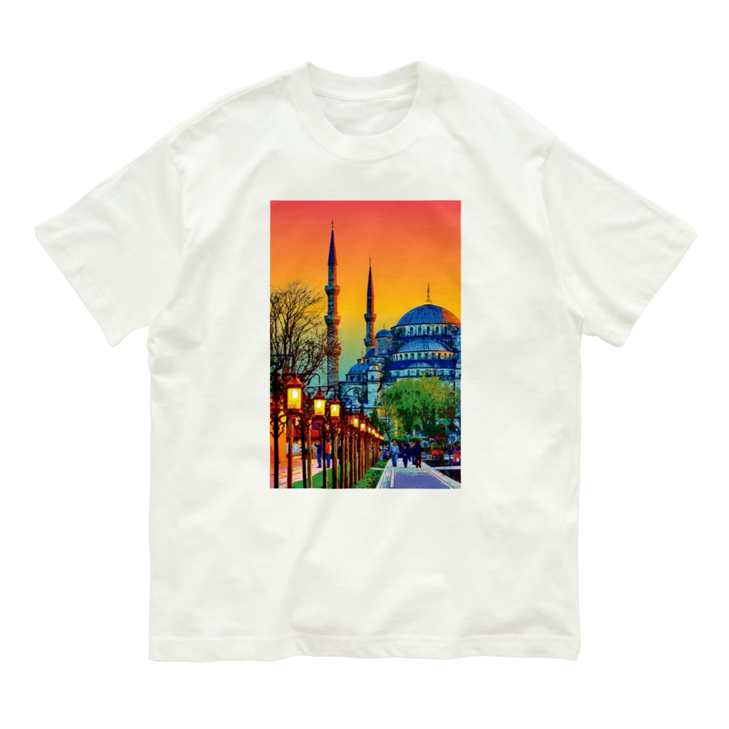 GALLERY misutawoのトルコ 夕暮れのスルタンアフメト・モスク Organic Cotton T-Shirt