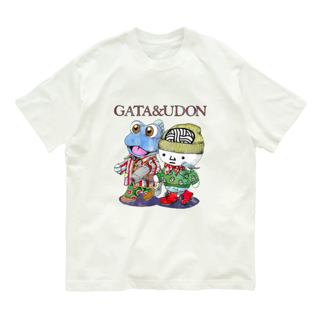 有明ガタァ商会のGATA&UDON オーガニックコットンTシャツ