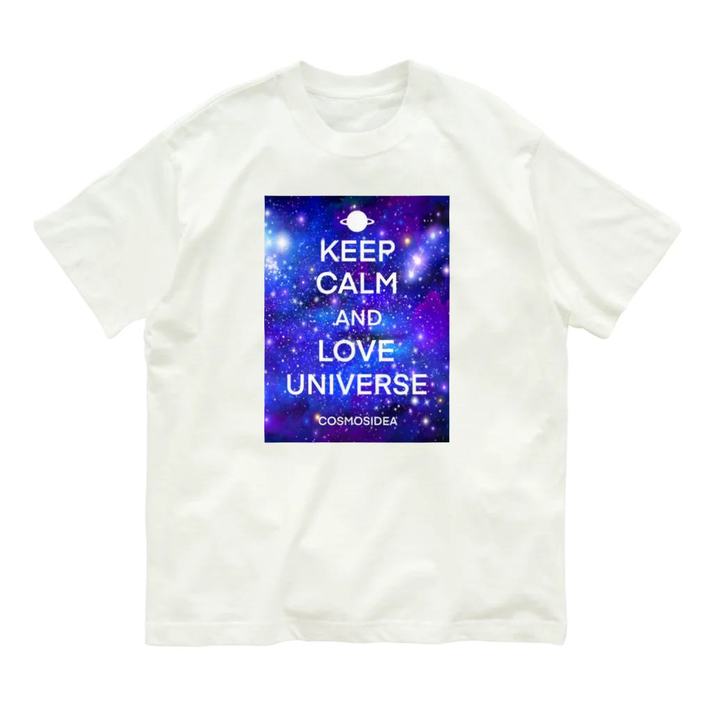 COSMOSIDEAのKEEP CALM AND LOVE UNIVERSE Organic Cotton T-Shirt