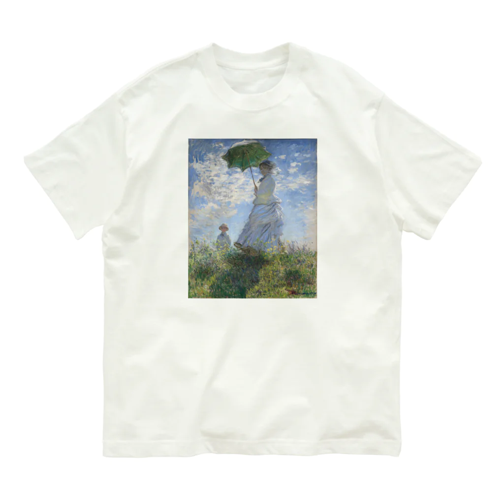 いとの散歩、日傘をさす女 Organic Cotton T-Shirt