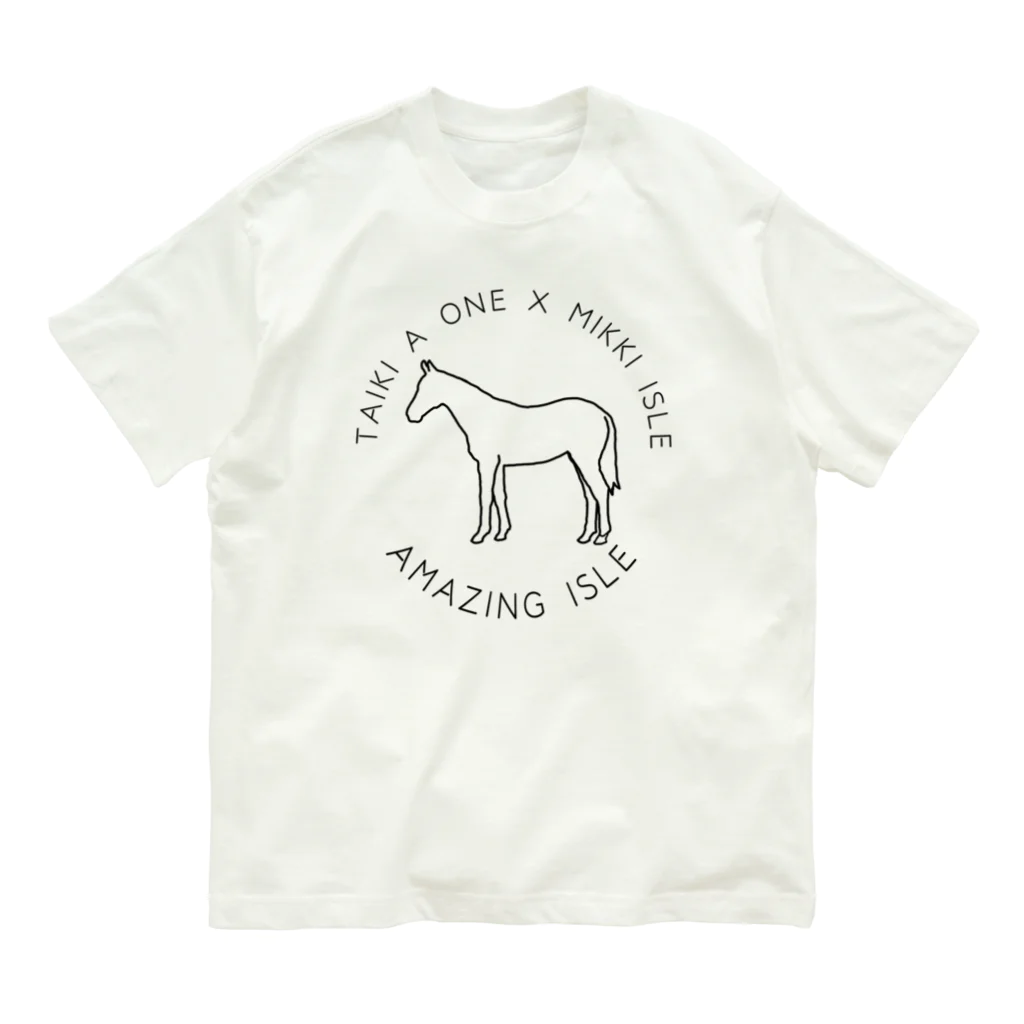 TaikiRacingClubShopのmarulogo【AMZ】kuro Organic Cotton T-Shirt