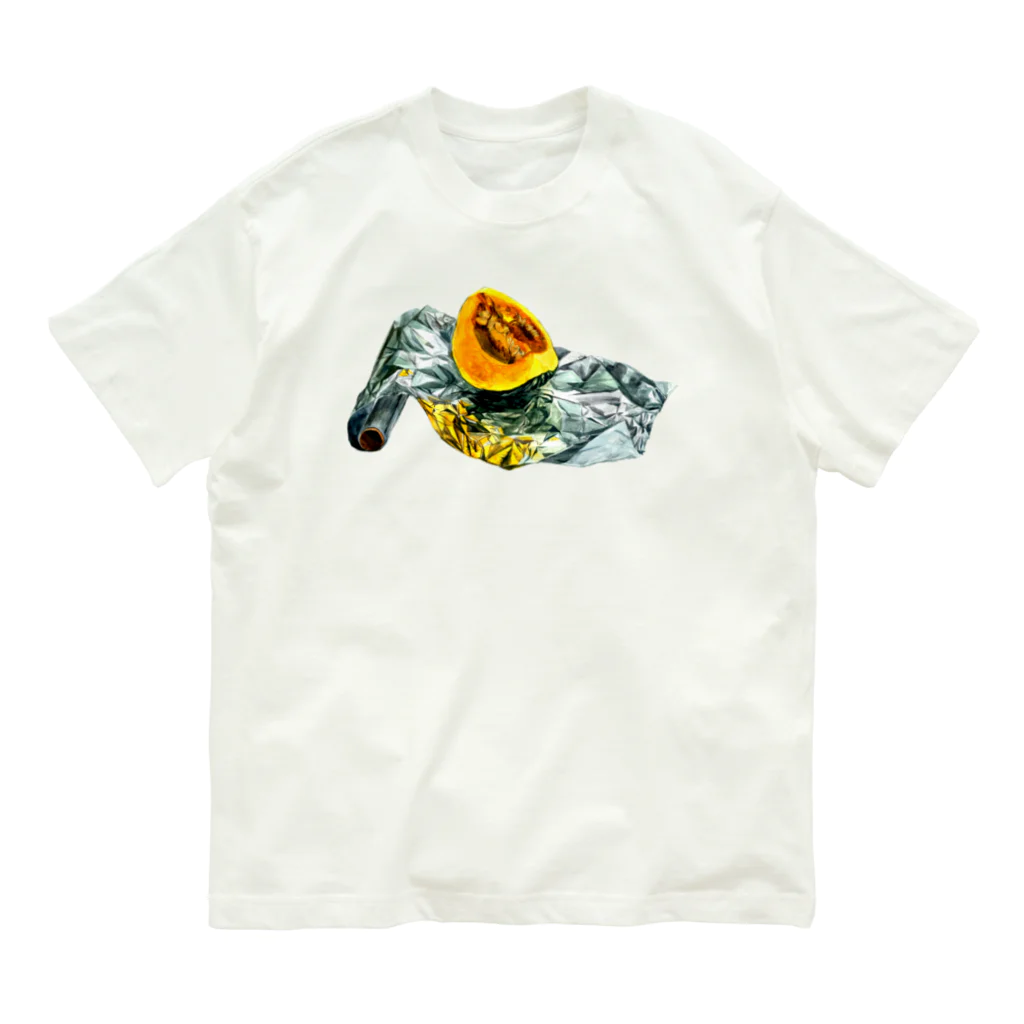 志瓜のSUZURIのかぼちゃとアルミホイル(枠なしver) Organic Cotton T-Shirt