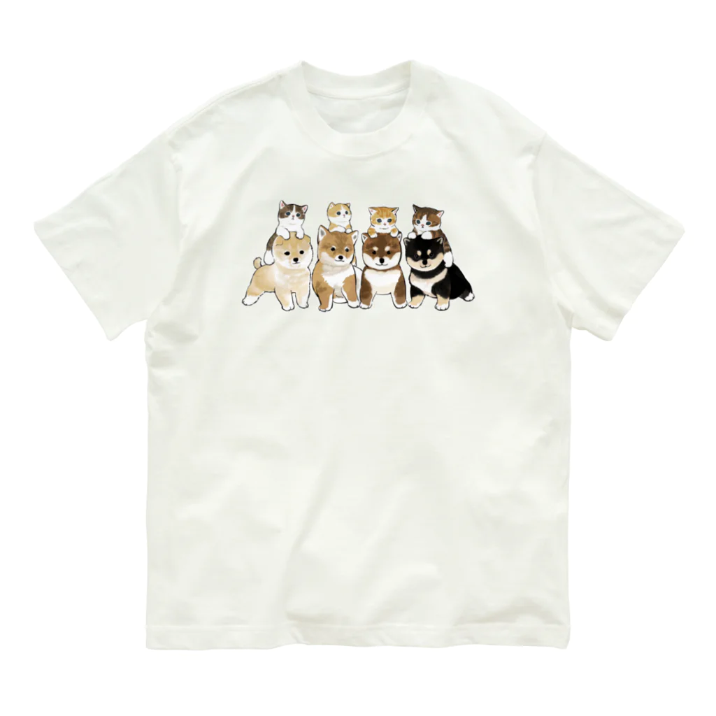 mofusandのしばにゃん オーガニックコットンTシャツ