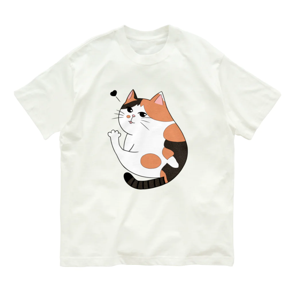 まこーた商店📦のコミックタッチ三毛ちゃん🧡🤍🤎〘カラー 〙 Organic Cotton T-Shirt