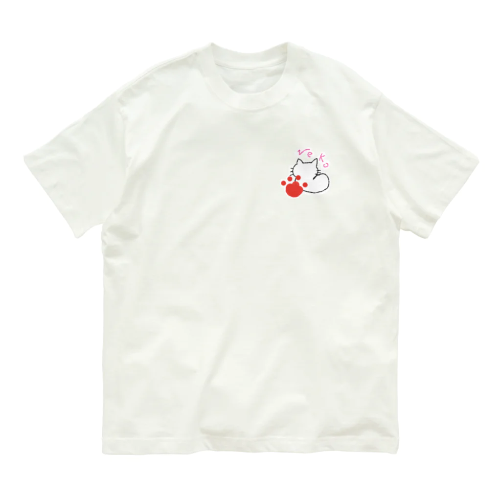 クリームあんみつのねこらぶ♥️ オーガニックコットンTシャツ