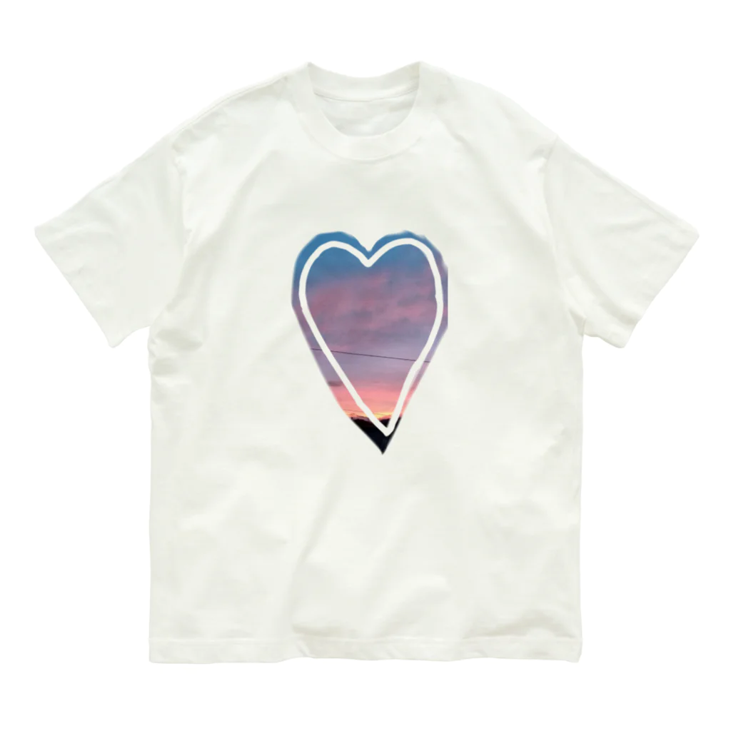 26giの夕空ハート Organic Cotton T-Shirt