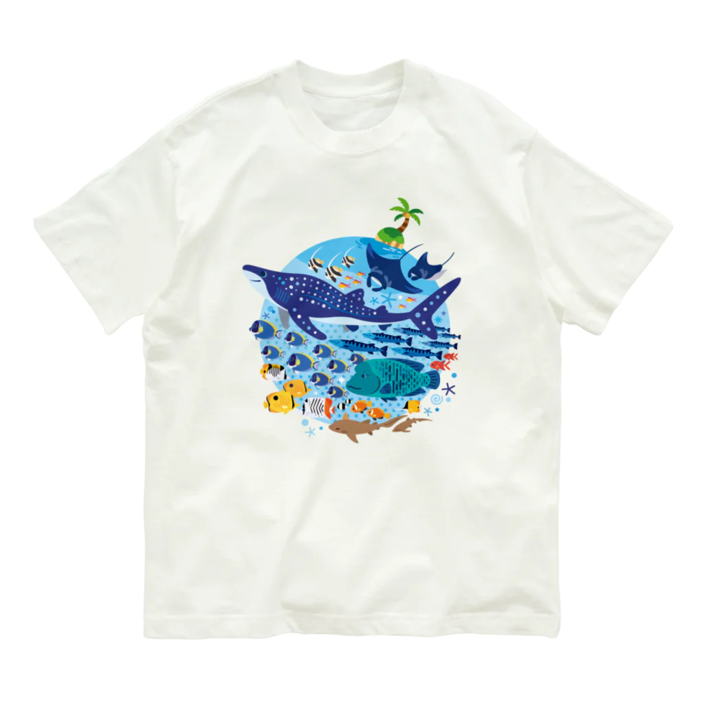 みなとまち層の暖かい海の魚たち オーガニックコットンTシャツ