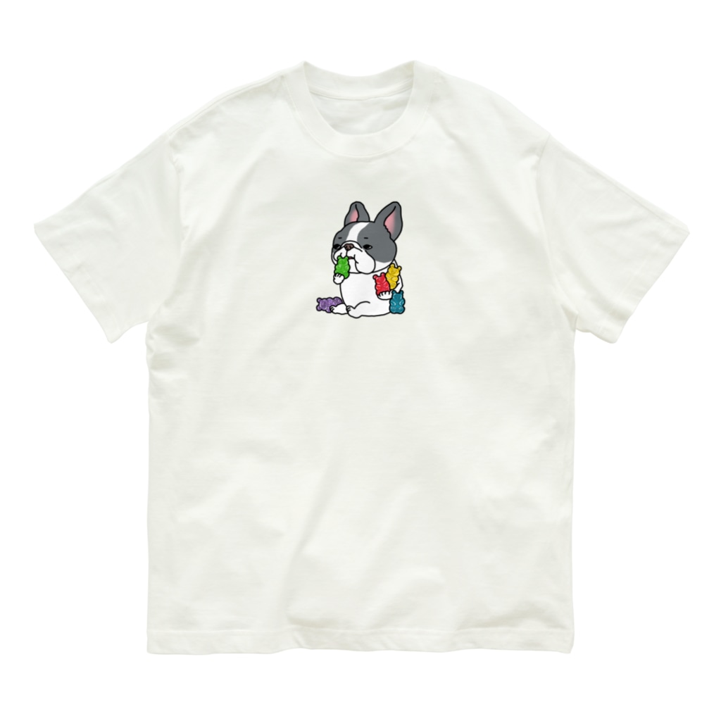2216hankoのガミィベア食べるフレブルちゃん。パイドちゃん。 Organic Cotton T-Shirt