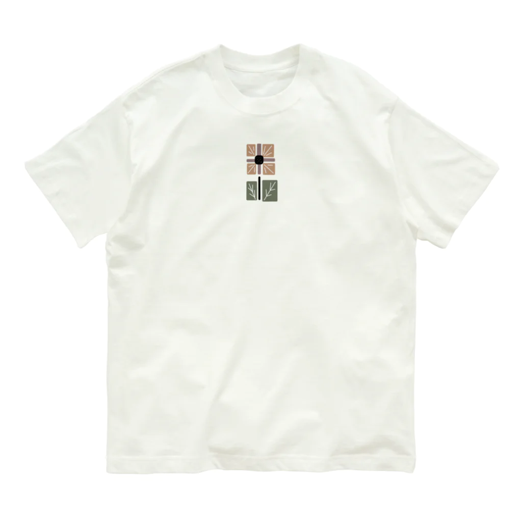 SHIOの花　flower レトロ　 Organic Cotton T-Shirt