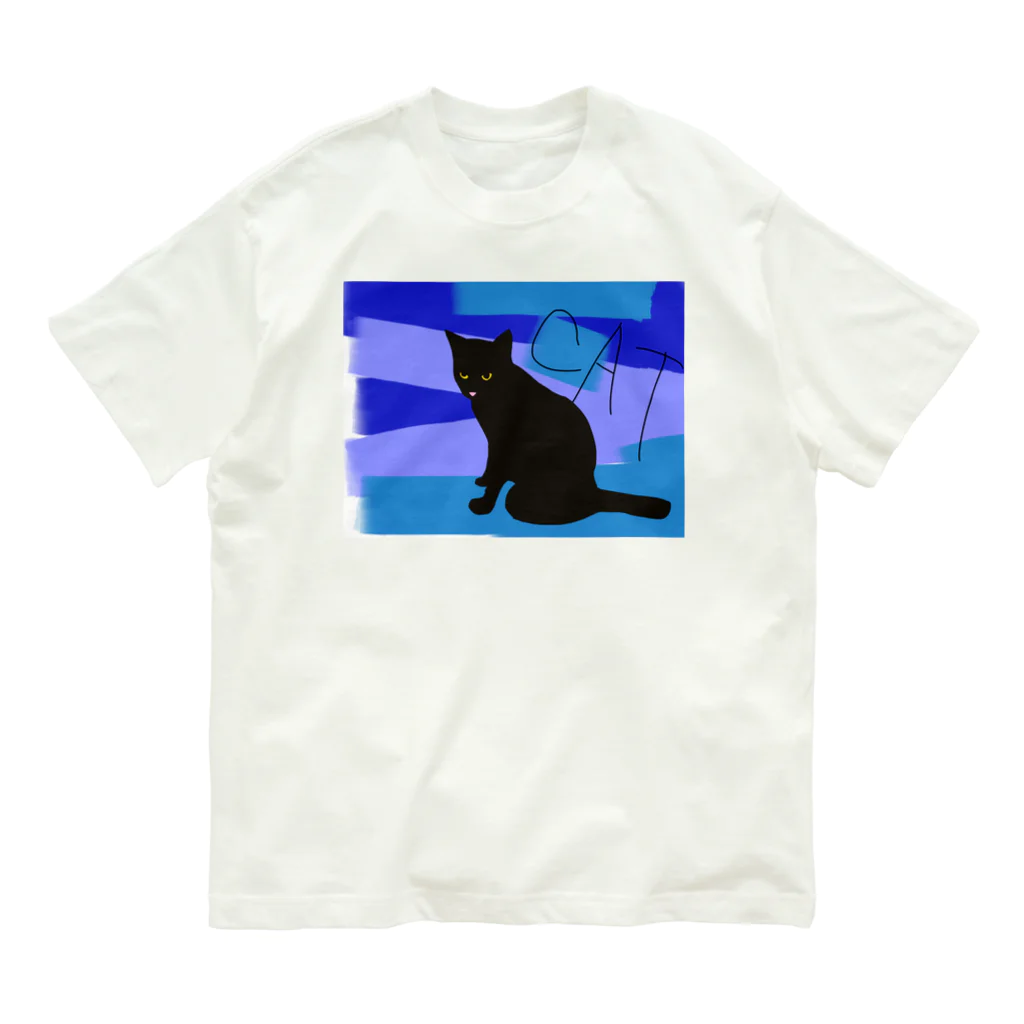 MISAKI neko➕のcoolcat!!! オーガニックコットンTシャツ