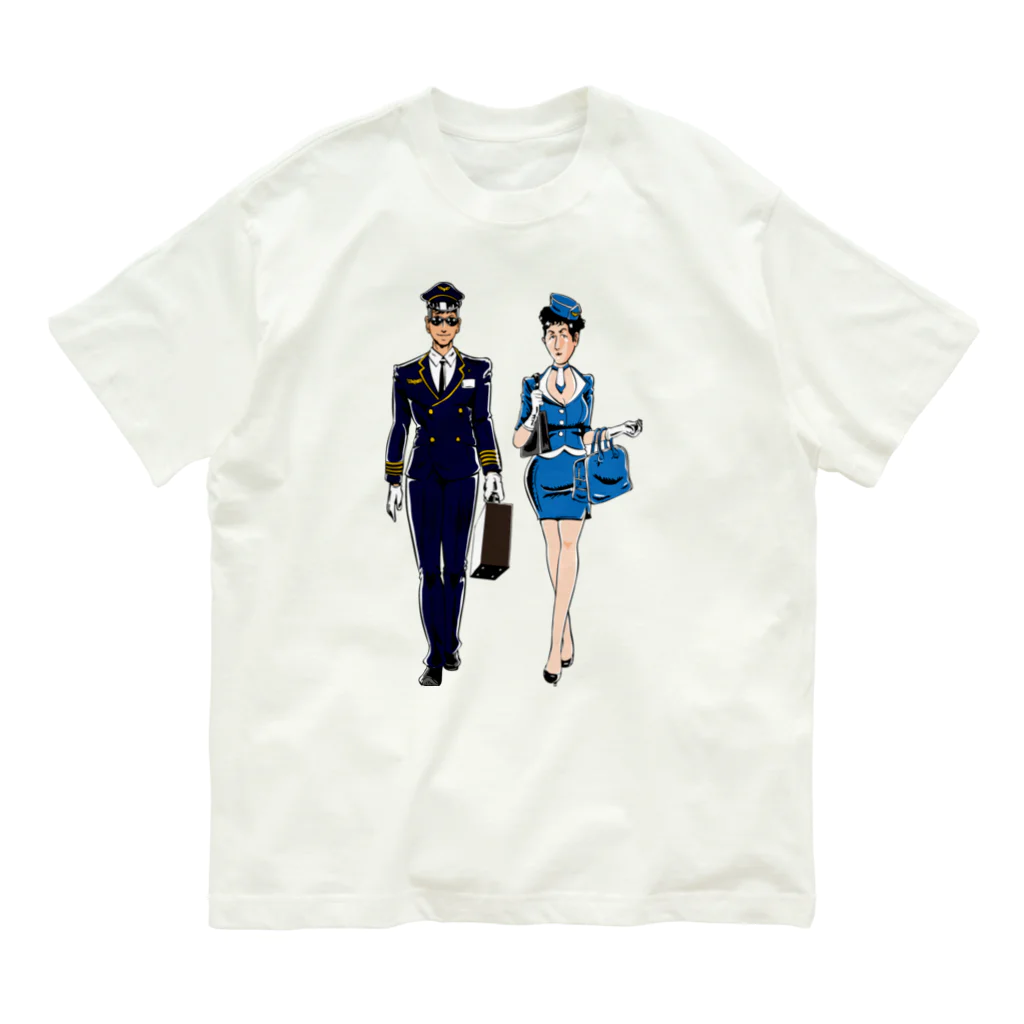 パーツイシバ公式タレントショップのパイロット＆キャビンアテンダント オーガニックコットンTシャツ