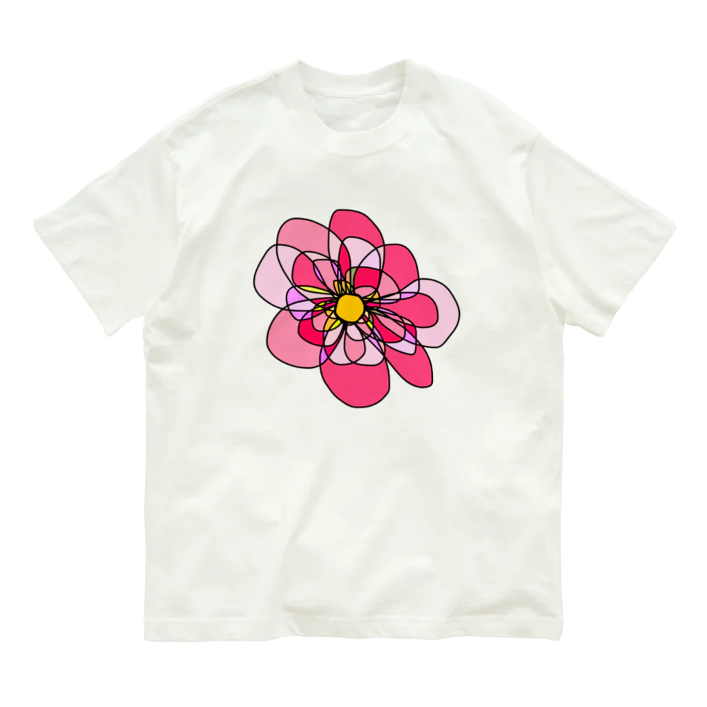 harunapenoの花Hana オーガニックコットンTシャツ