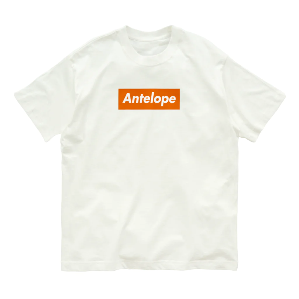 Antelope Sports ClubのAntelope BOX ロゴ オーガニックコットンTシャツ