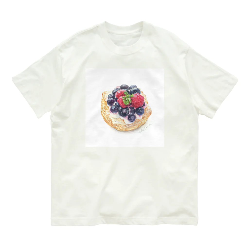 スイちゃんマンのカスタードベリーパイ Organic Cotton T-Shirt