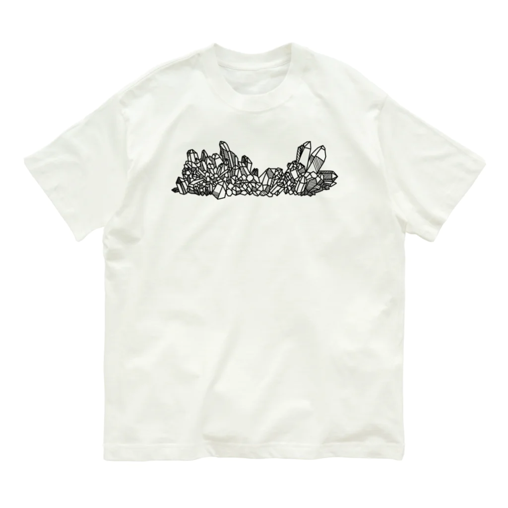 Sulﾐ☆(するみ)/Sul latoの鉱石クラスター【黒】 Organic Cotton T-Shirt