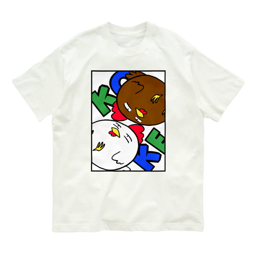 NOKIO MUXのコケコッコ オーガニックコットンTシャツ