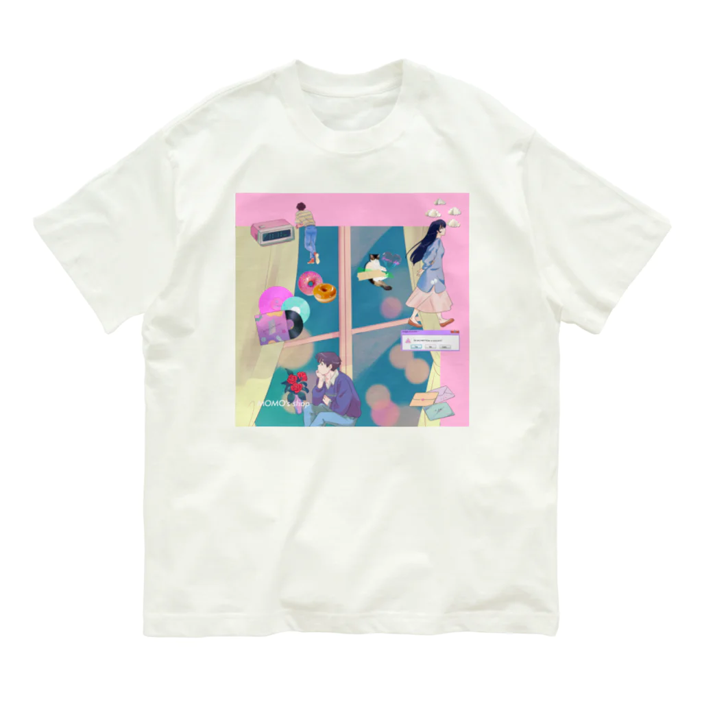 𝙈𝙊𝙈𝙊'𝙨 𝙎𝙝𝙤𝙥の90's anime & momo #03 Organic Cotton T-Shirt