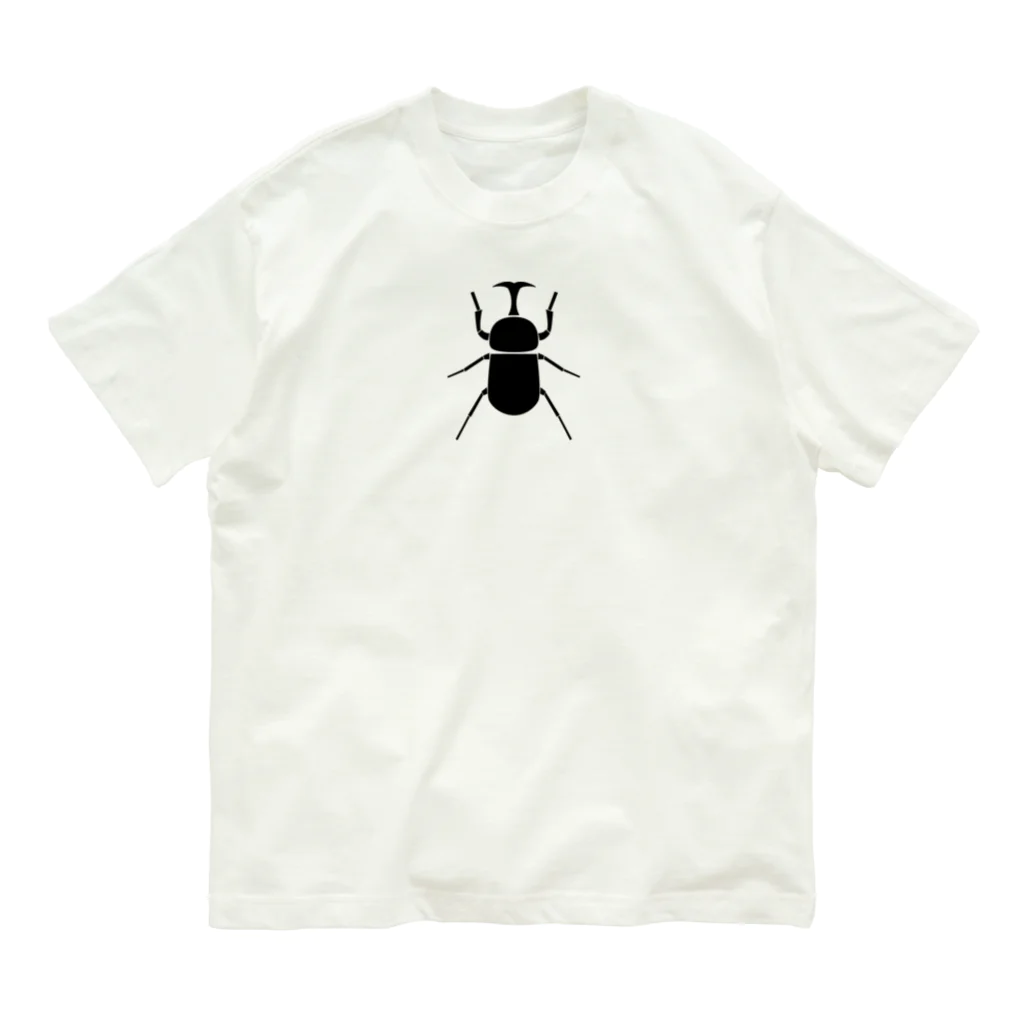 Qootiiのカブトムシ オーガニックコットンTシャツ