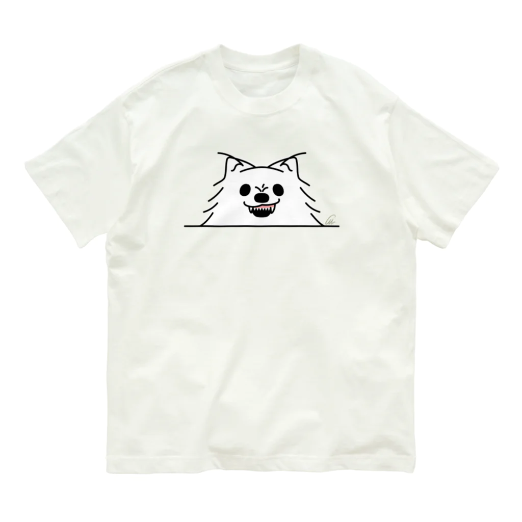 イラスト MONYAAT のポメラニアンっ！*しかも怒っ！ オーガニックコットンTシャツ