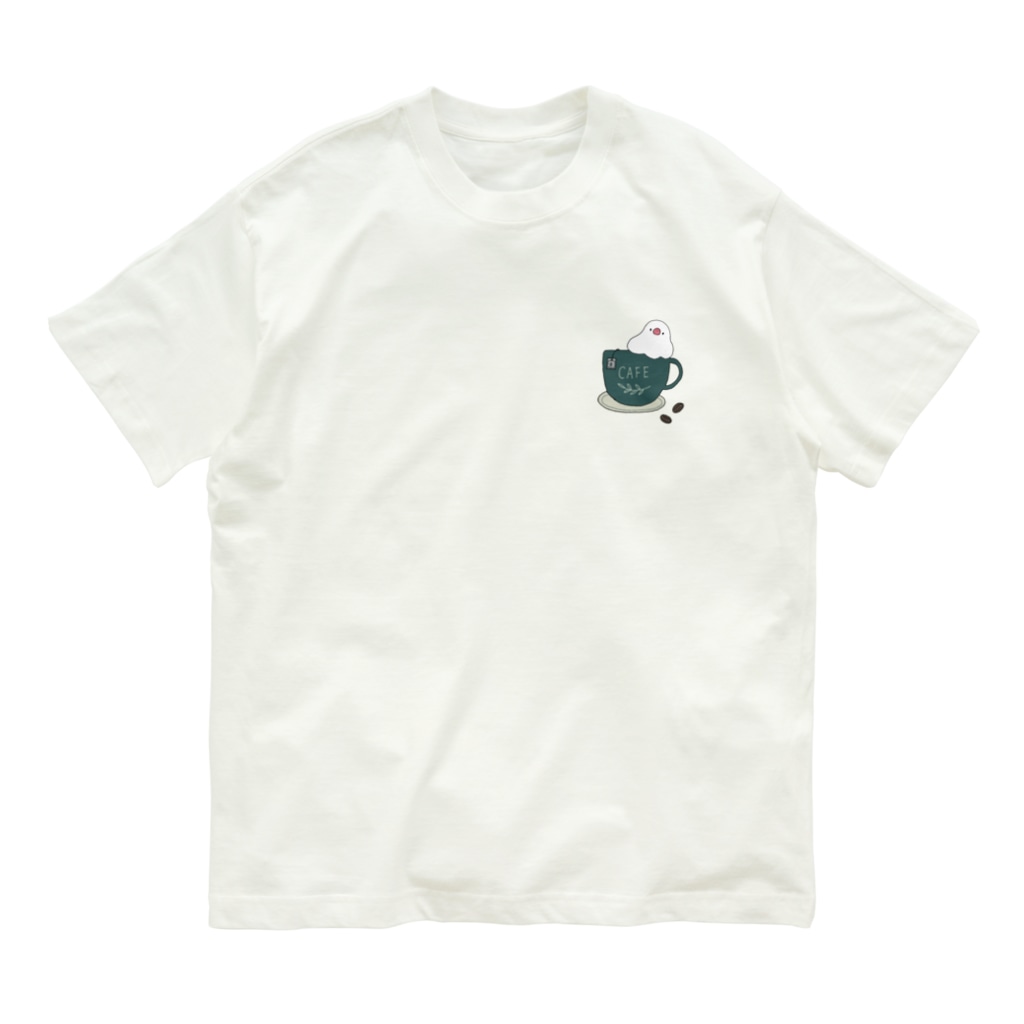 バニラ＆チッチのコーヒーカップ文鳥☕  (文鳥の日 2021記念) Organic Cotton T-Shirt