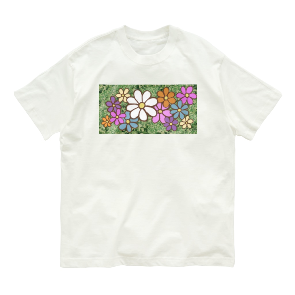 Tender time for Osyatoの手描きのお花 Organic Cotton T-Shirt