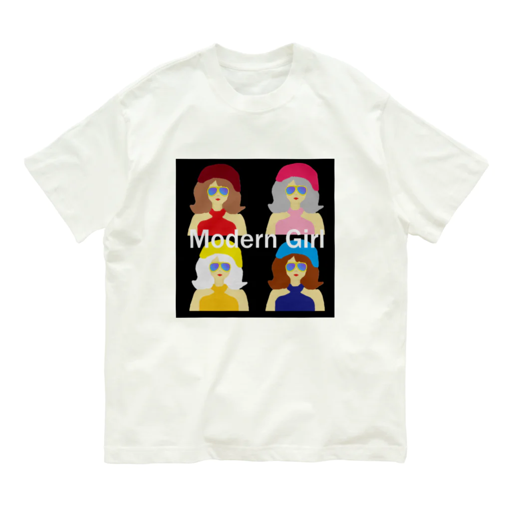 はっぴーあっぴーのModern Girl オーガニックコットンTシャツ