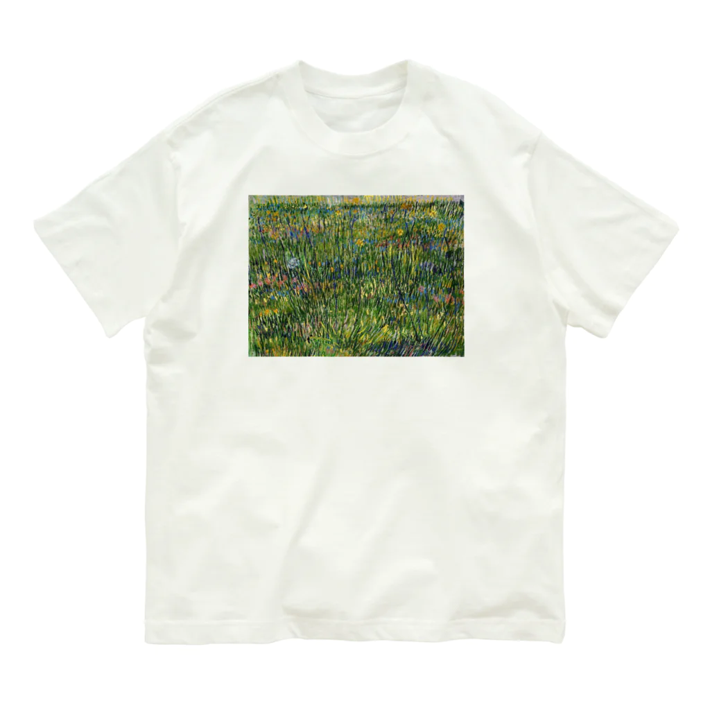 Art Baseのフィンセント・ファン・ゴッホ　《草地》 オーガニックコットンTシャツ